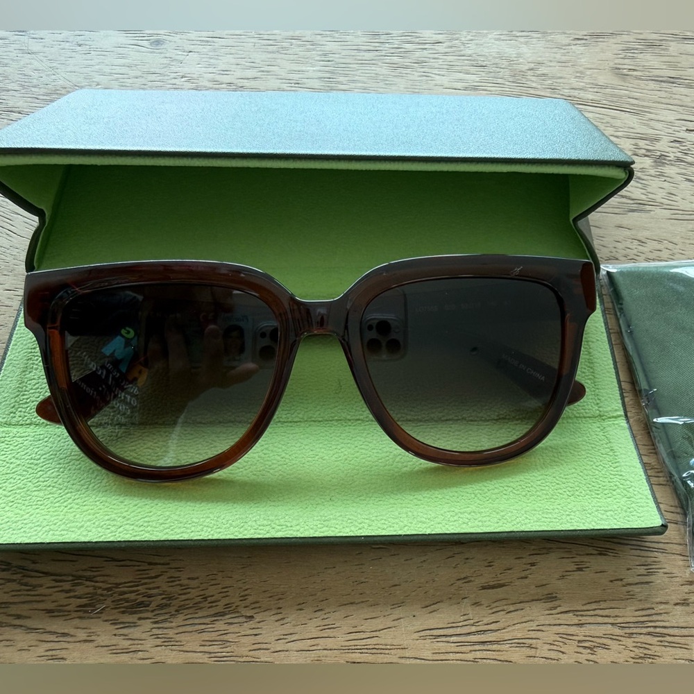 New Authentic Longchamp Transparent Rust Sunglasses